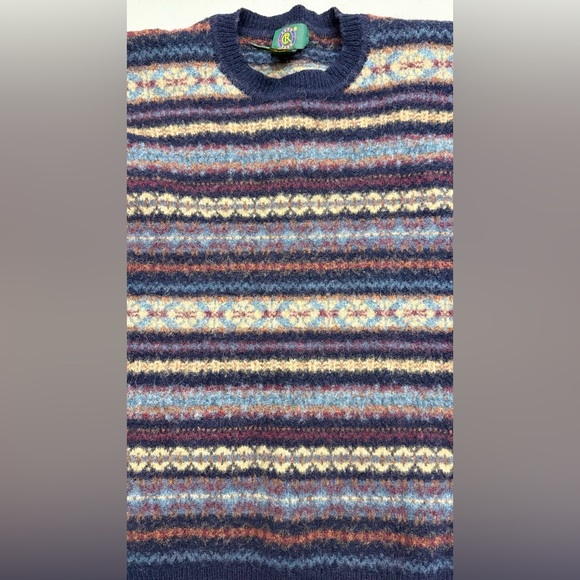 Vintage Club Room 100% Lambswool Fair Isle Sweater Men’s XL Made in Hong Kong - Picture 2 of 9